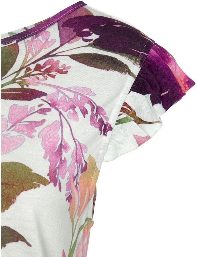 Beachtime Midi-jurk met bloemenprint en elastische tailleband zomerjurk strandjurk