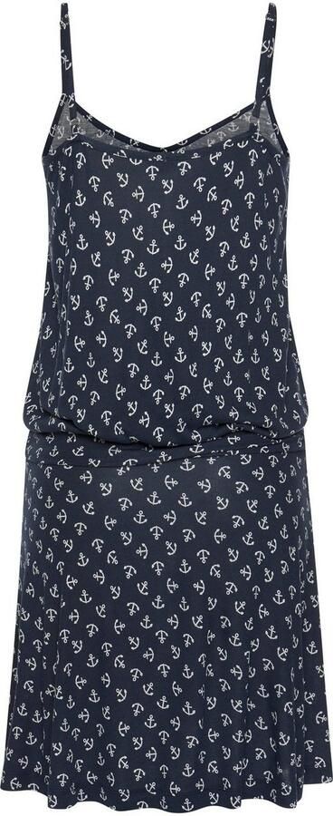 Beachtime Strandjurk met anker-print en verstelbare bandjes zomerjurk jersey jurk - Foto 5