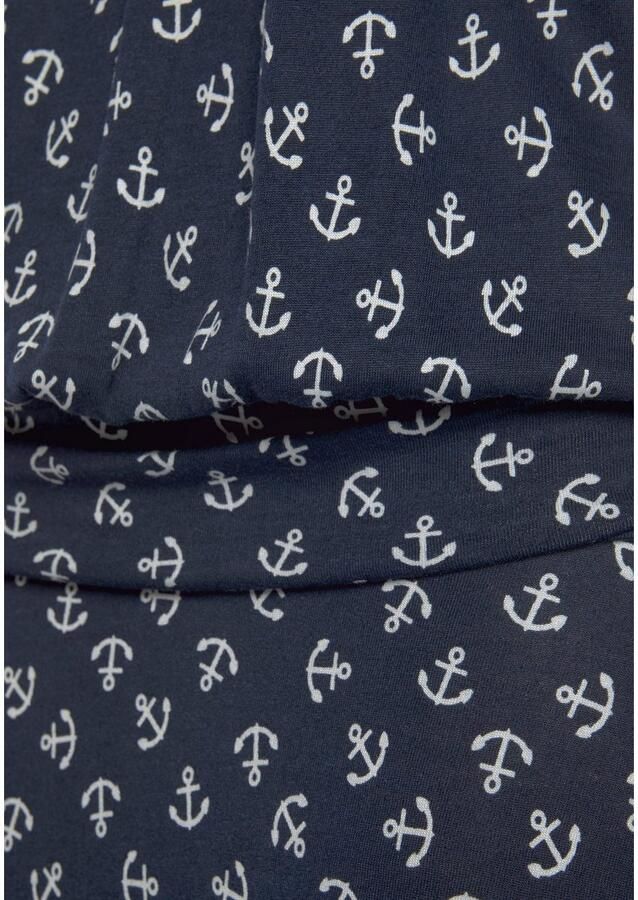 Beachtime Strandjurk met anker-print en verstelbare bandjes zomerjurk jersey jurk - Foto 2