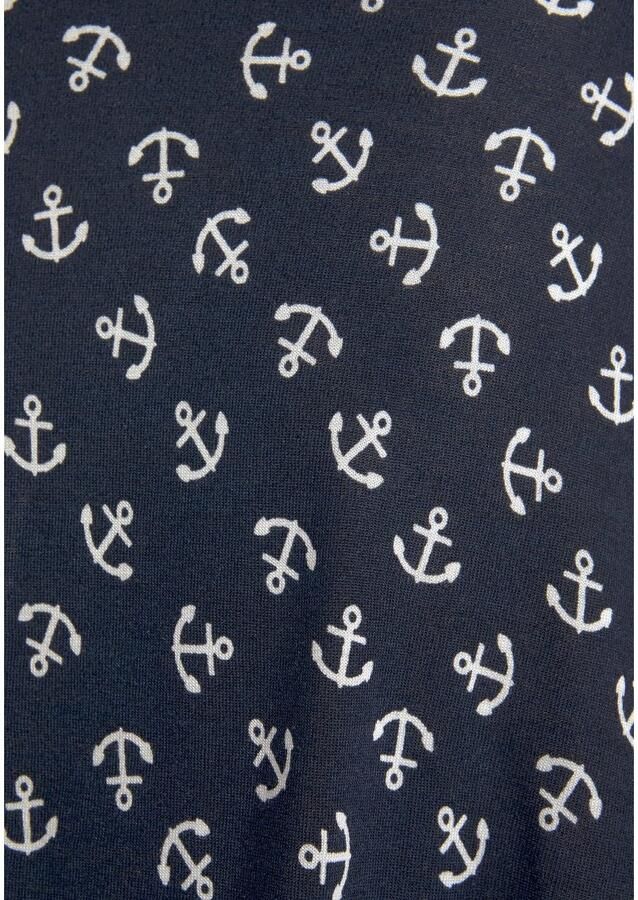 Beachtime Strandjurk met anker-print en verstelbare bandjes zomerjurk jersey jurk - Foto 3