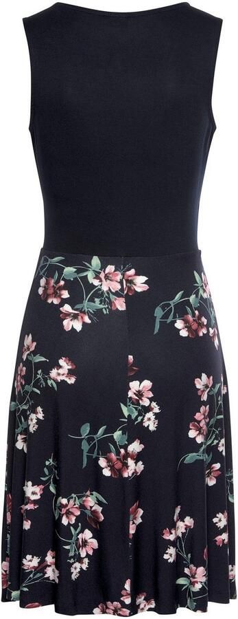 Beachtime Strandjurk met bedrukte rok zomerjurk in wikkellook jersey jurk - Foto 4