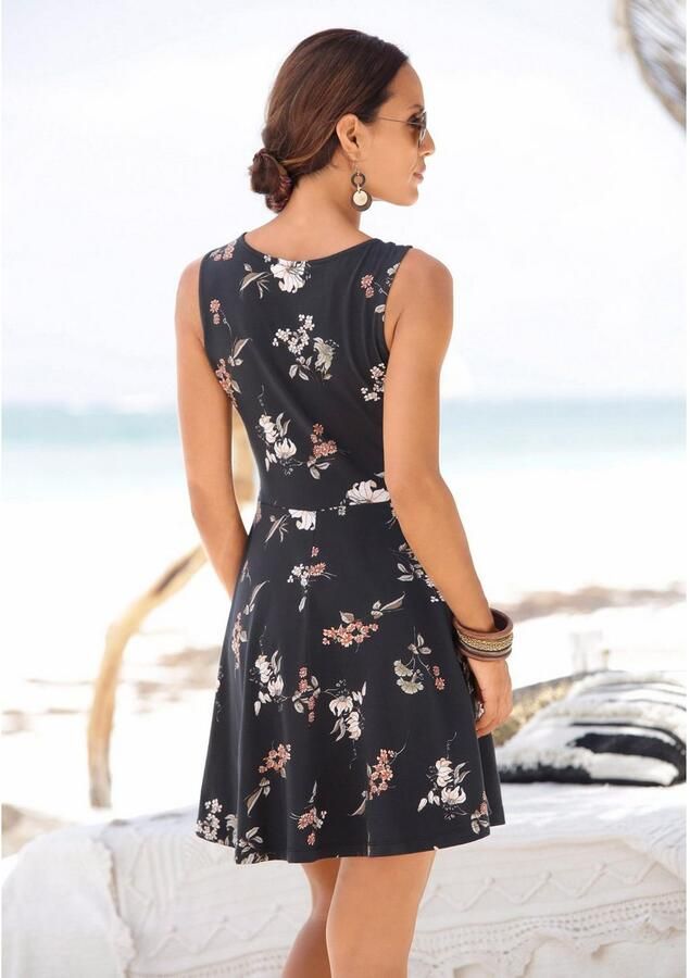 Beachtime Strandjurk met bloemenprint mini jurk katoenen zomerjurk - Foto 3