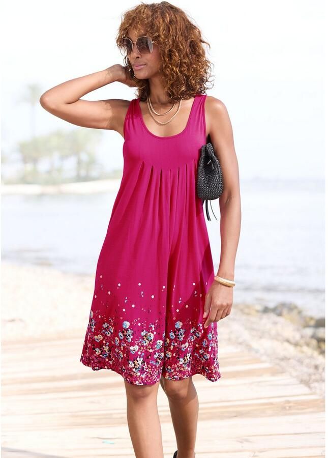 Beachtime Strandjurk met bloemenprint mini jurk zomerjurk strandjurk