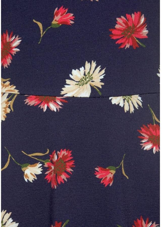 Beachtime Strandjurk met bloemenprint zomerjurk van elastisch katoen