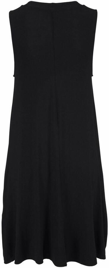 Beachtime Strandjurk met modieuze halslijn en zakken korte zomerjurk basic - Foto 3