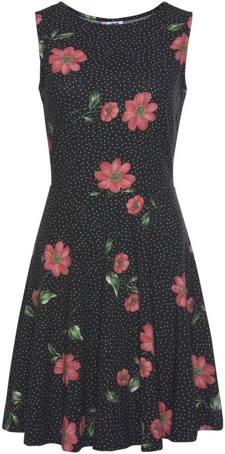 Beachtime Strandjurk met subtiele stippen zomerjurk van elastisch katoen - Foto 7