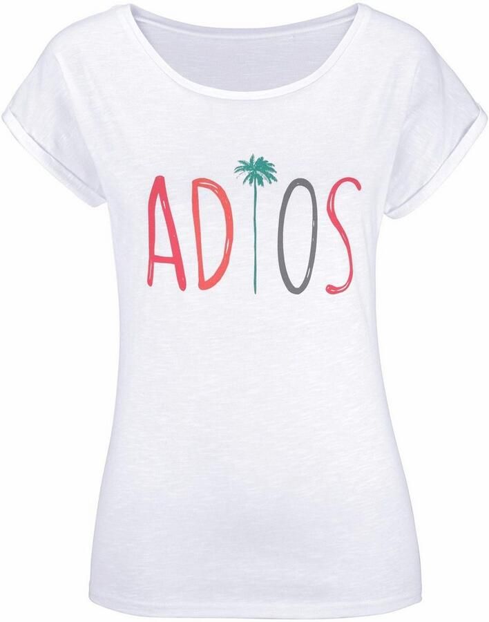 Beachtime T-shirt Met frontprint "Adios" in een zachte katoenkwaliteit - Foto 4