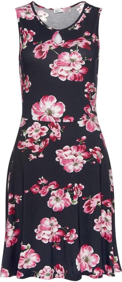 Beachtime Zomerjurk met bloemenprint elastische jersey jurk strandjurk - Foto 3