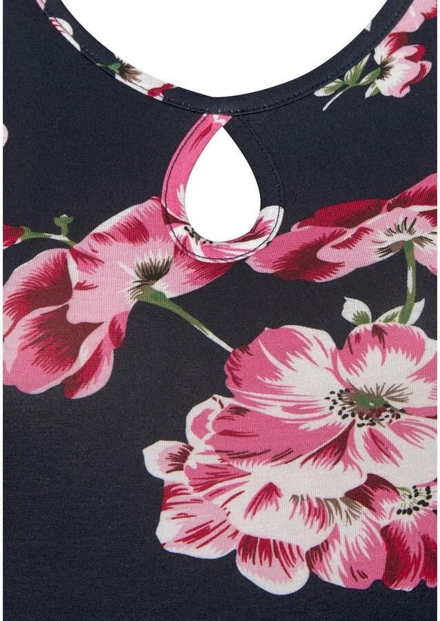 Beachtime Zomerjurk met bloemenprint elastische jersey jurk strandjurk