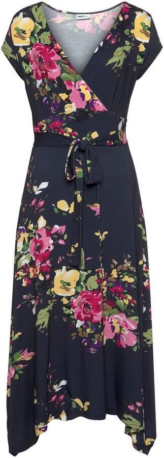 Beachtime Zomerjurk met puntige zoom en strik in de taille jersey jurk strandjurk - Foto 5