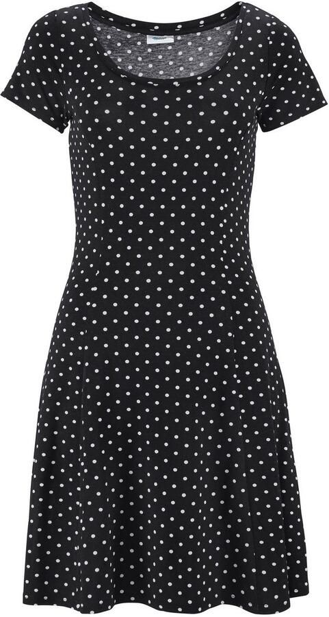Beachtime Zomerjurk met stippenprint van jersey t-shirtjurk strandjurk - Foto 3