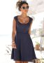 Beachtime Zomerjurk met geborduurde oogjes elegante jersey jurk strandjurk - Thumbnail 1