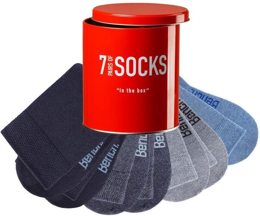 Bench. Business-sokken in een praktisch blikje (blik 7 paar) - Foto 2