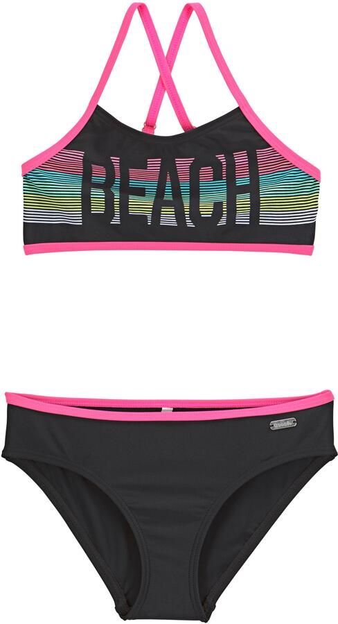 Bench. Bustierbikini met pinkkleurige contrasterende paspels - Foto 3