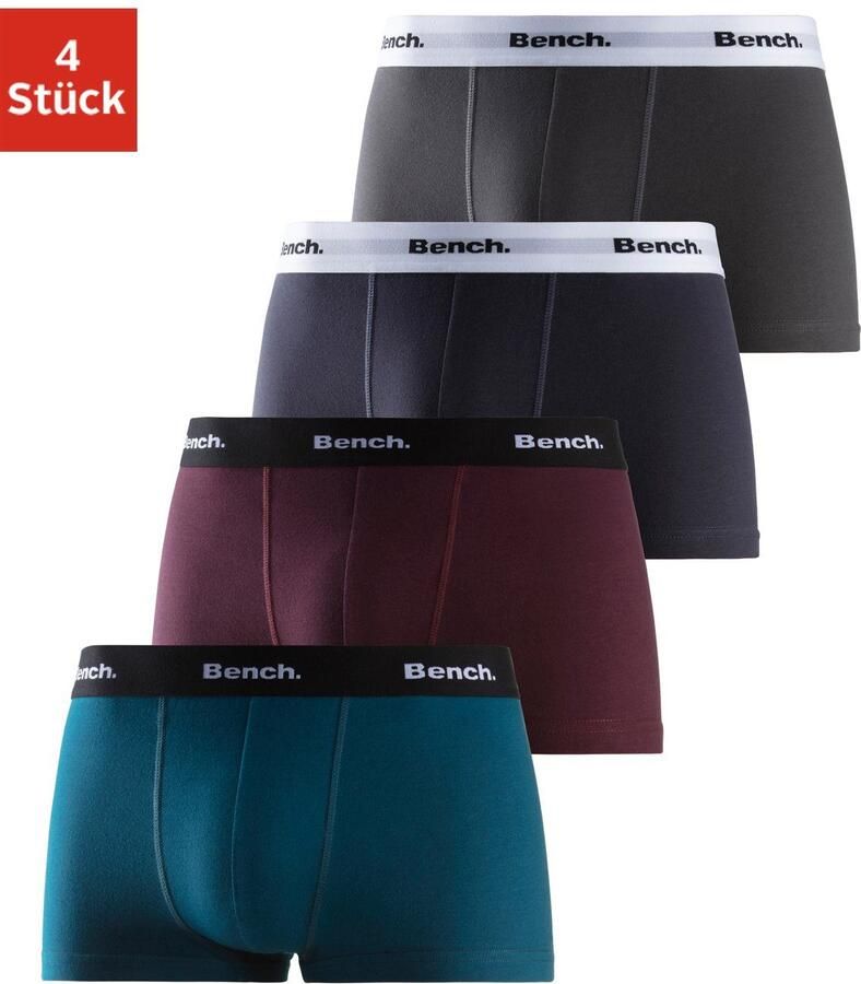 Bench. Hipster strak zittende boxershorts van katoenmix (set 4 stuks)
