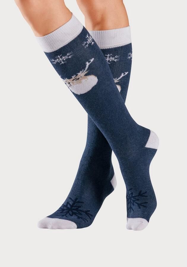 Bench. Kniekousen met rendiermotieven (set 2 paar) - Foto 3