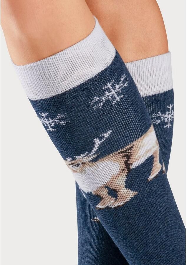 Bench. Kniekousen met rendiermotieven (set 2 paar) - Foto 2