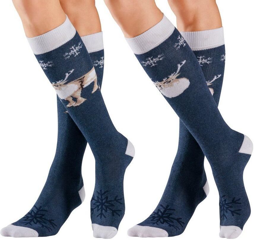 Bench. Kniekousen met rendiermotieven (set 2 paar)