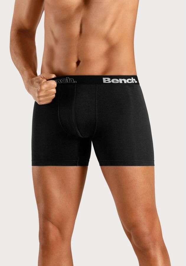 Bench. Lange boxershort Boxershorts voor heren Onderbroeken met logo-opschrift in de tailleband (set 4 stuks) - Foto 4