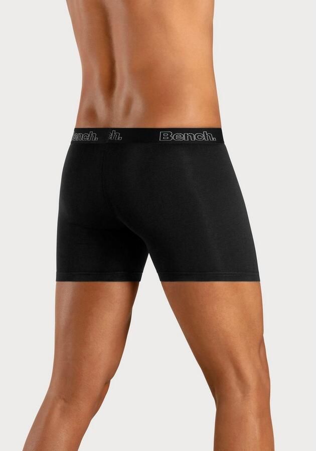 Bench. Lange boxershort Boxershorts voor heren Onderbroeken met logo-opschrift in de tailleband (set 4 stuks) - Foto 5