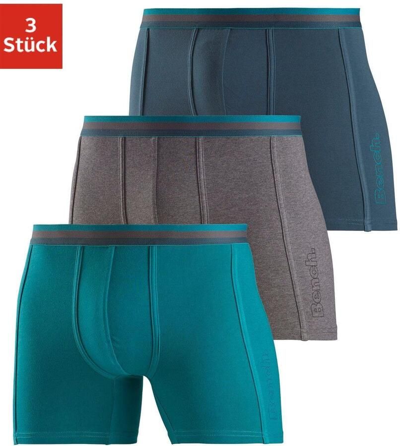 Bench. Lange boxershort Onderbroeken met elastische tailleband en logo-opdruk op het been (3 stuks) - Foto 6