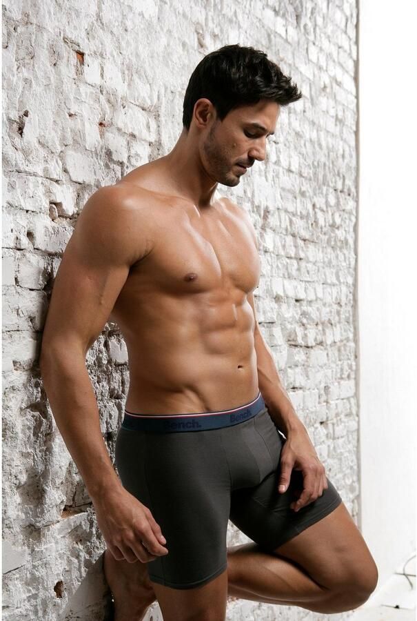 Bench. Lange boxershort Onderbroeken met smalle strepen in de logo-geweven tailleband (set 4 stuks) - Foto 5