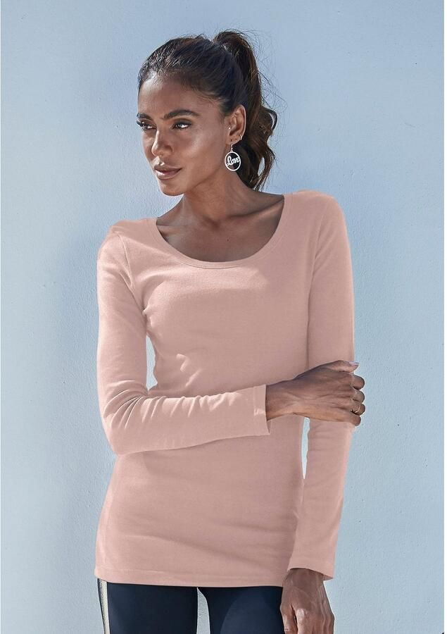 Bench. Shirt met lange mouwen Van fijne ribstof in een zachte katoenkwaliteit (2-delig Set van 2) - Foto 3