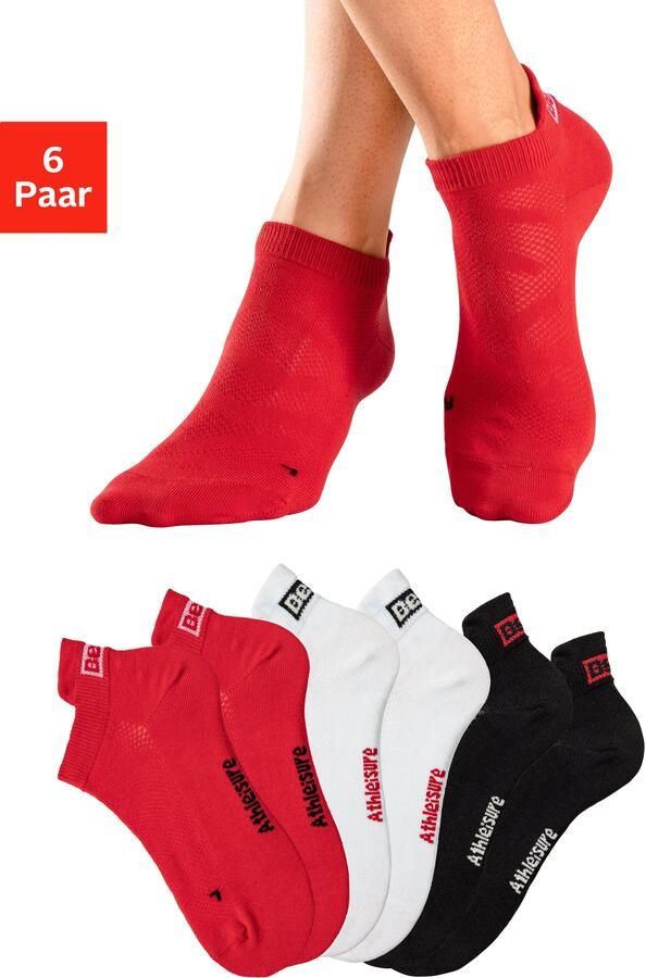 Bench. Sneakersokken met ventilatiekanalen in netstructuur (set 6 paar) - Foto 12