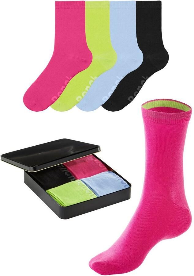 Bench. Sokken met kleurrijke binnenboorden gesorteerd in een luxe geschenkdoos (blik 4 paar) - Foto 7