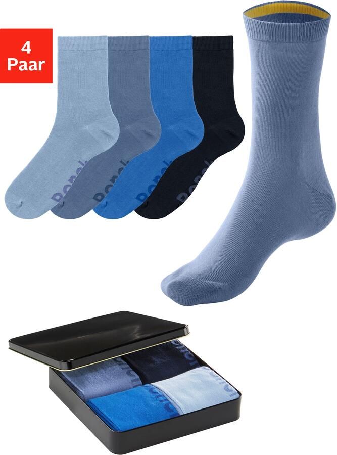 Bench. Sokken met kleurrijke binnenboorden gesorteerd in een luxe geschenkdoos (blik 4 paar) - Foto 13