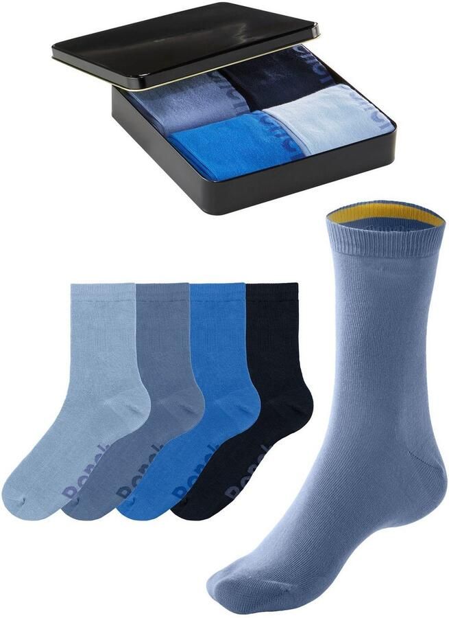 Bench. Sokken met kleurrijke binnenboorden gesorteerd in een luxe geschenkdoos (blik 4 paar) - Foto 5