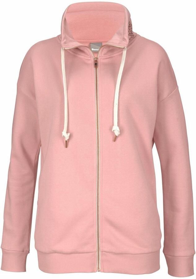 Bench. Sweatvest met glansprint op de staande kraag loungepak - Foto 4