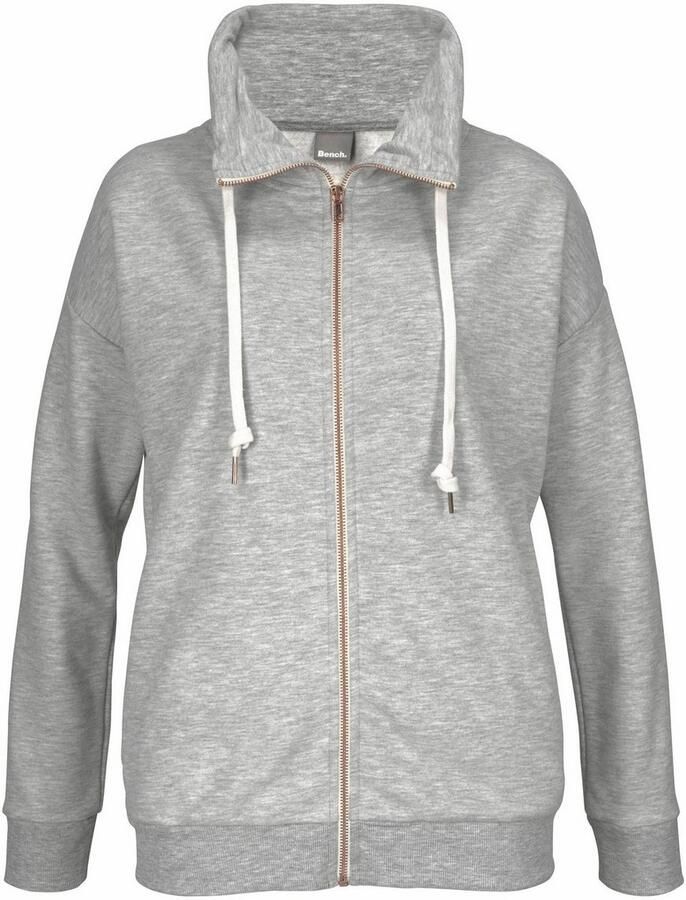 Bench. Sweatvest met glansprint op de staande kraag loungepak