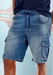 Bench. Jogpants Denim Jogger Shorts vlotte pasvorm