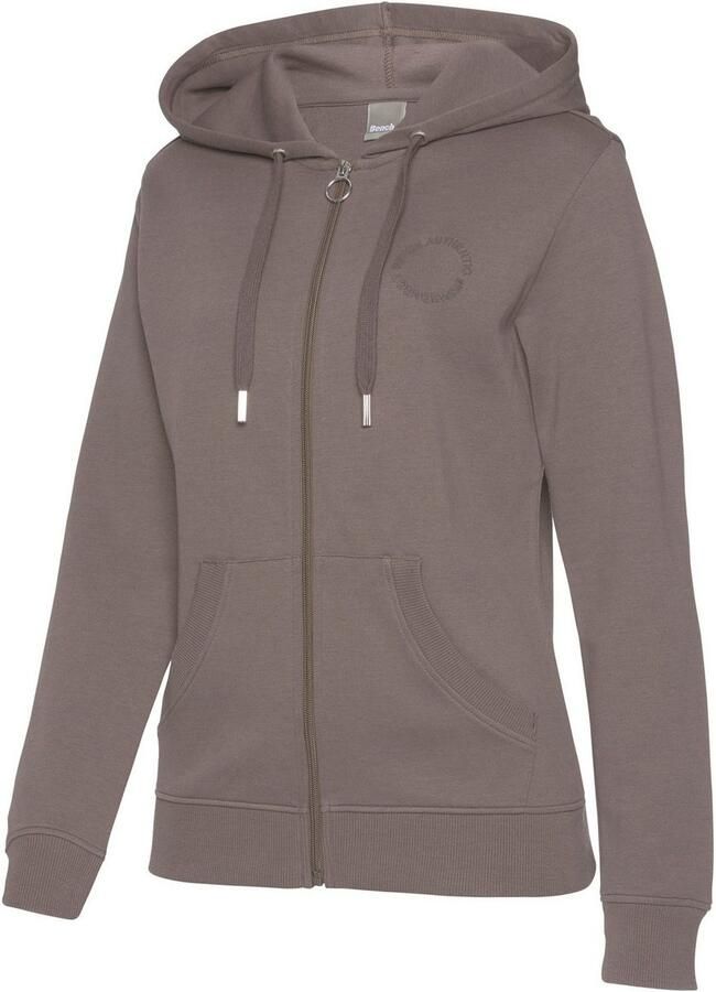 Bench. Loungewear Capuchonsweatvest Met geborduurd logo met logo en kangoeroezak loungewear