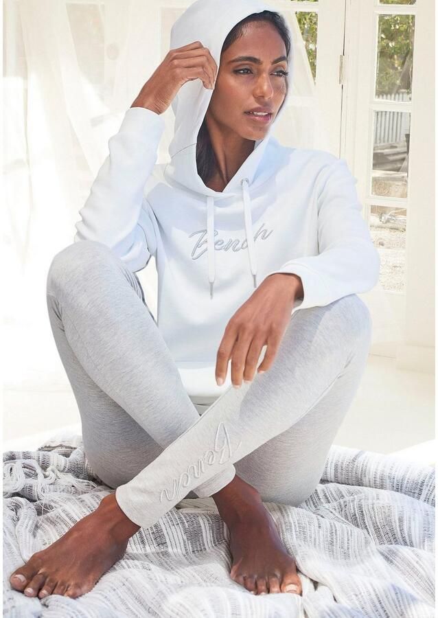 Bench. Loungewear Hoodie met glanzende logo-borduurwerk loungepak hoodie
