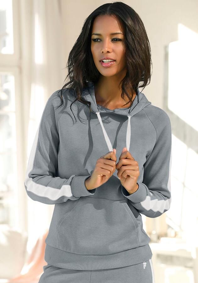 Bench. Loungewear Hoodie met zijstrepen en kangoeroe zak loungewear - Foto 7