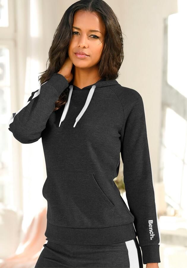 Bench. Loungewear Hoodie met zijstrepen en kangoeroe zak loungewear - Foto 6
