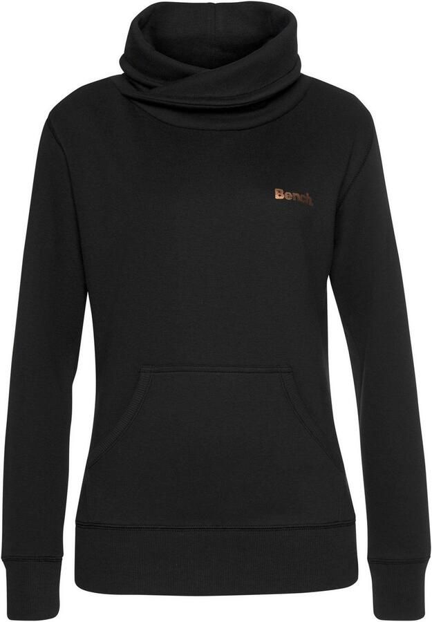 Bench. Loungewear Lang sweatshirt met staande kraag in laagjeslook en kangoeroezak loungewear - Foto 3