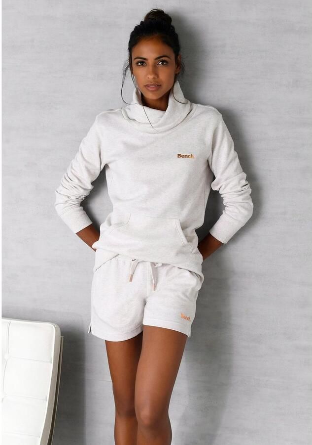 Bench. Loungewear Lang sweatshirt met staande kraag in laagjeslook en kangoeroezak loungewear - Foto 4