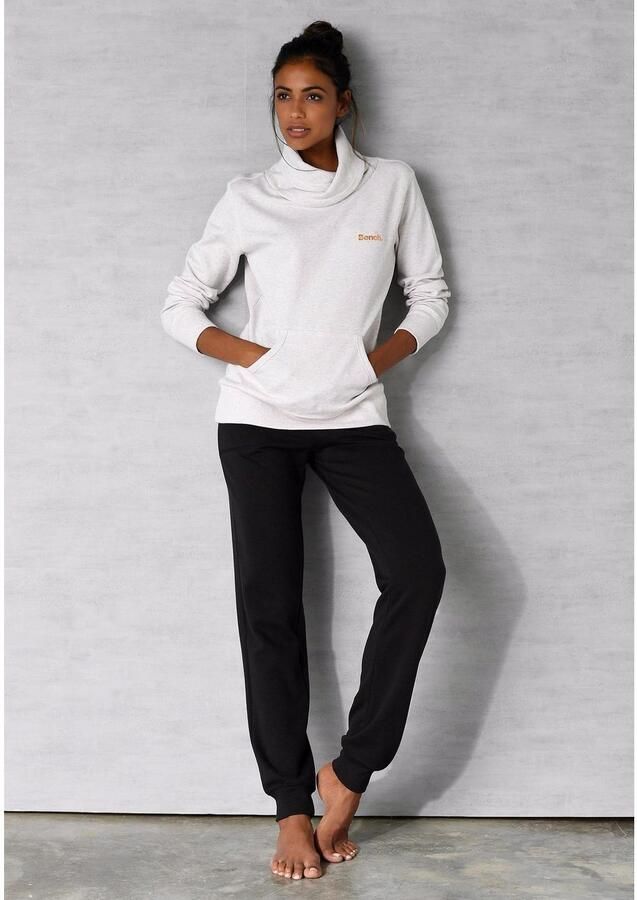 Bench. Loungewear Lang sweatshirt met staande kraag in laagjeslook en kangoeroezak loungewear - Foto 3