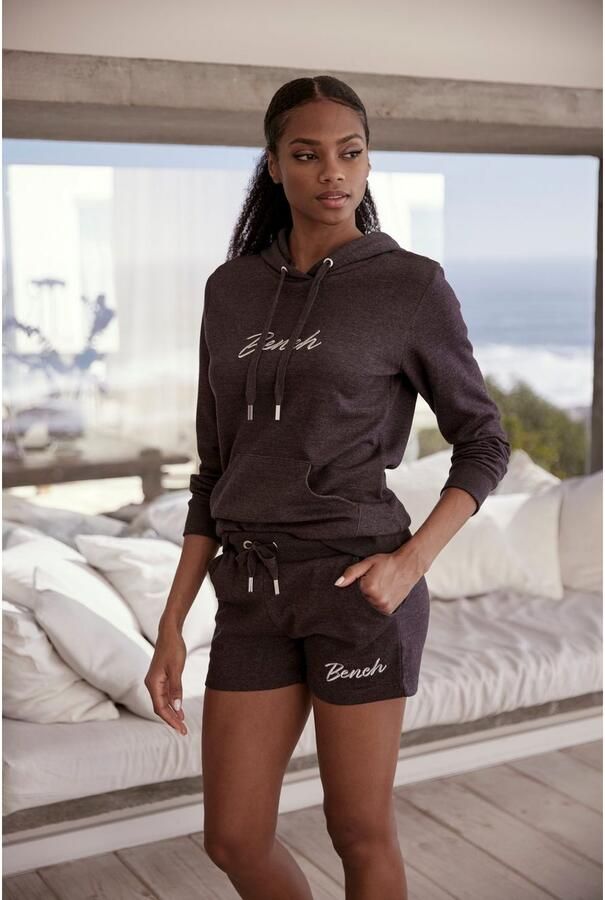 Bench. Loungewear Relaxshorts -sweatshorts lounge-shorts met kleine glanzende logostiksel loungewear - Foto 4