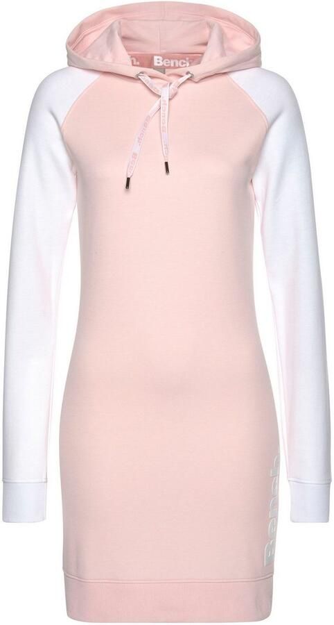 Bench. Loungewear Sweatjurk met capuchon en contrastkleurige mouwen - Foto 4