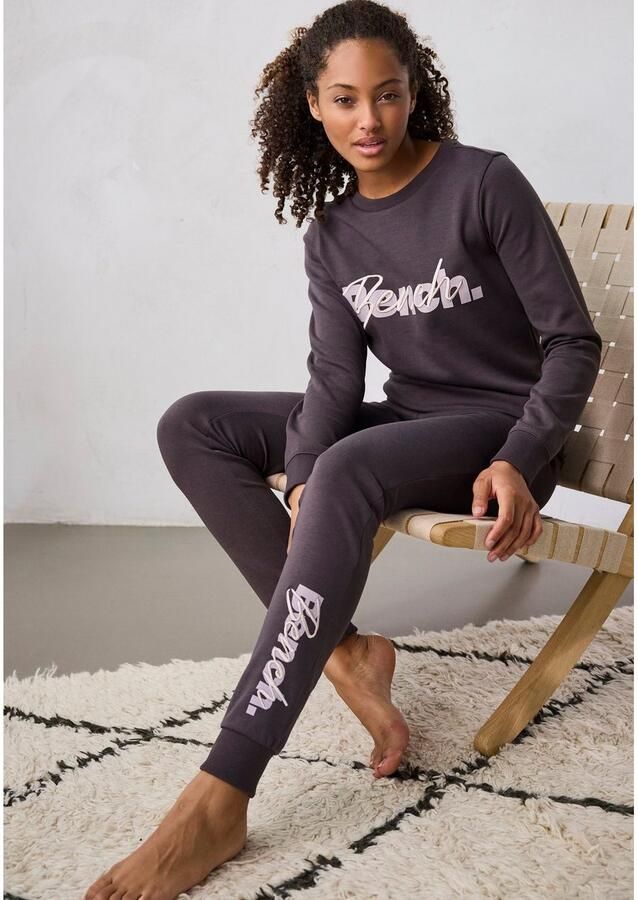 Bench. Loungewear Sweatpants met logoprint en borduurwerk loungewear