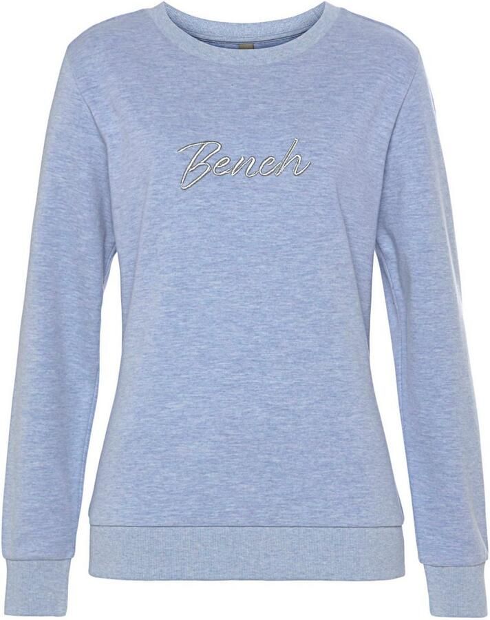 Bench. Loungewear Sweatshirt Loungeshirt met glanzende logo-borduurwerk loungewear