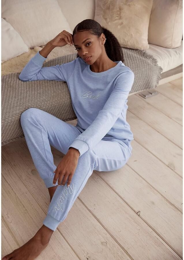 Bench. Loungewear Sweatshirt Loungeshirt met glanzende logo-borduurwerk loungewear - Foto 3