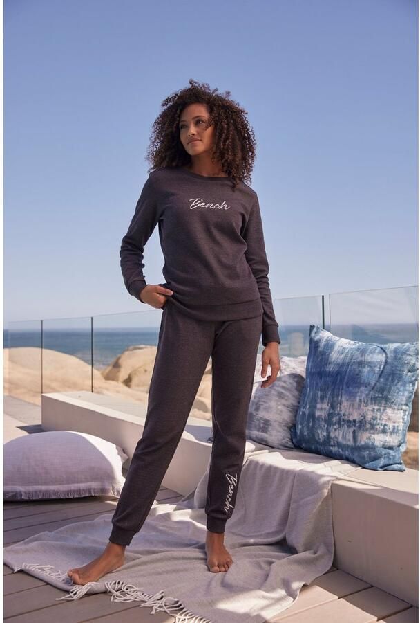 Bench. Loungewear Sweatshirt Loungeshirt met glanzende logo-borduurwerk loungewear - Foto 5