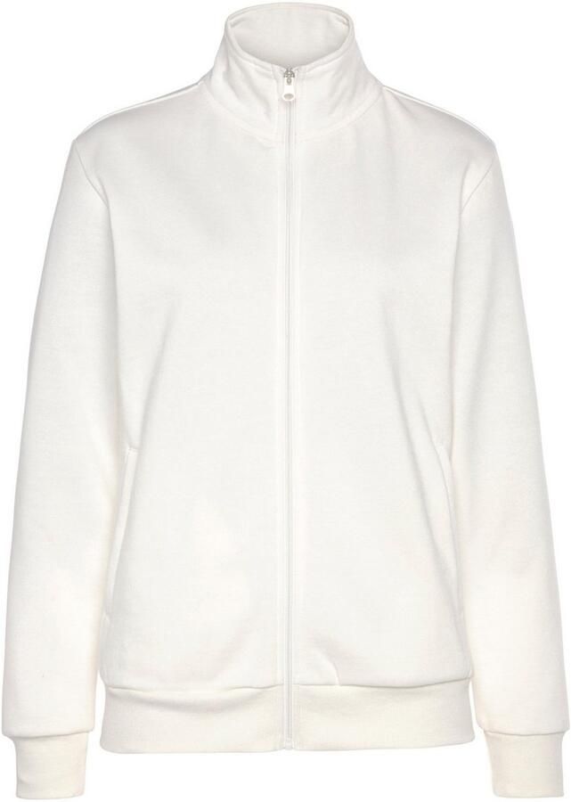 Bench. Loungewear Sweatvest -lounge jas Loungejack met staande kraag en glanzende logoprint loungewear