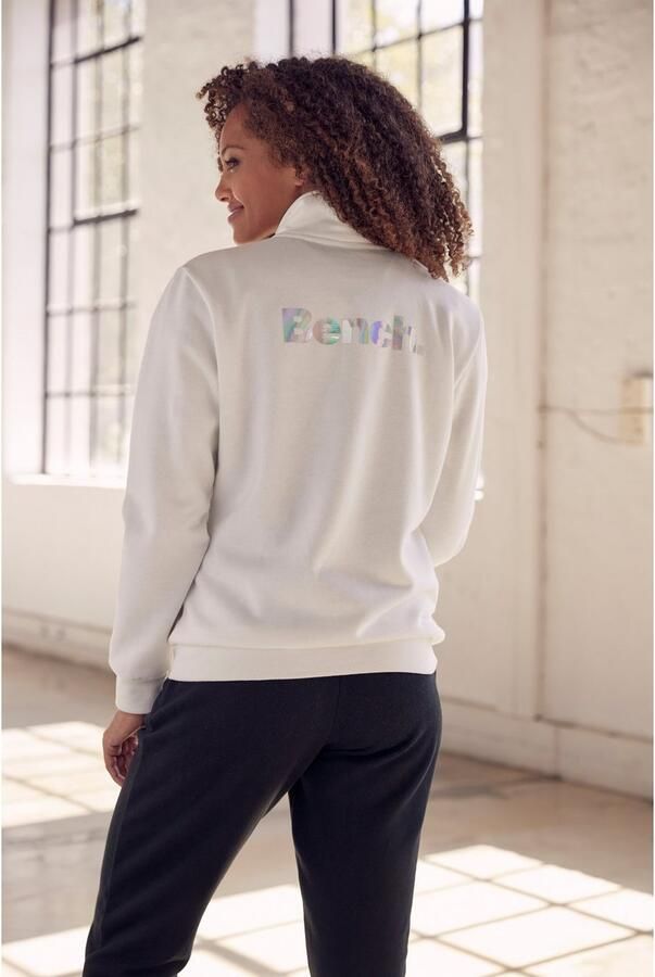 Bench. Loungewear Sweatvest -lounge jas Loungejack met staande kraag en glanzende logoprint loungewear - Foto 7