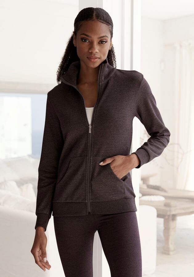 Bench. Loungewear Sweatvest lounge jas met glanzende logostiksel op de staande kraag loungewear - Foto 5